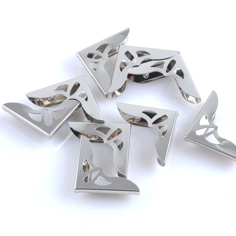 Description Picture 3 of item10Pcs Silver Metal Book Corner Hollow Trilateral Albums Menus Folders Box Corner Protectors For Decor Supplier 30x30x4mm CP1063