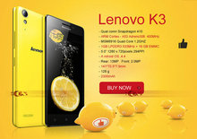 Lenovo K3 Quad Core Android 4 4 Smartphone 5 0 IPS Screen K3W CPU MSM8916 Cell