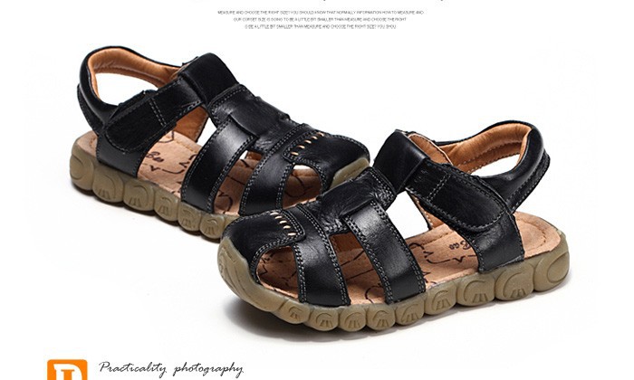 New 2015 Summer Kids Sandals Boys Genuine Leather Sandals Shoes Footwear Children Shoes Sandels Size21-36 Cow Sandalia Infantil free shipping (5)
