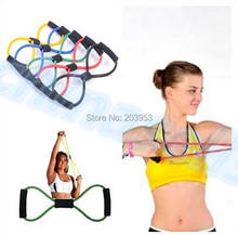 10pcs Fitness Resistance Exercise Bands Tubes Practical Elastic Training Rope Yoga 8 Pull Rope Pilates ABS