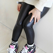 2 12year skinny black kid leather pants girl legging baby pants kid legging leggins girl pants