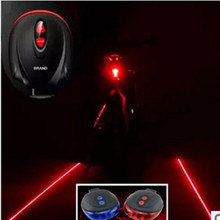 1piece (3LED+2Laser) Bicycle Mountain Road Bike Bicycle Light Laser Tail Light Cycling Safety Warning Rear Lamp Light