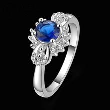 R374 Promotion Korean Elegant Bead Ruby Jewelry 925 Sterlings Silver Rings For Women Wedding Engagement Ring