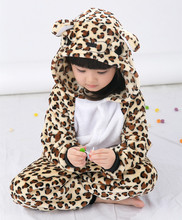 Leopard bear Jumpsuit For Children Kids Onesie Pajamas Cosplay Costume Clothing For Halloween Carnival