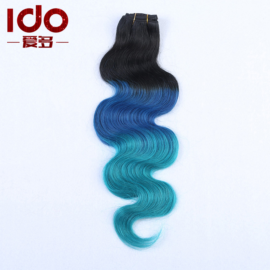 Body Wave Ombre Brazilian Hair 3 Pcs/lot Three Tone Ombre Brazilian Hair Weave Bundles Cheap Ombre Human Hair Blue Ombre Weave