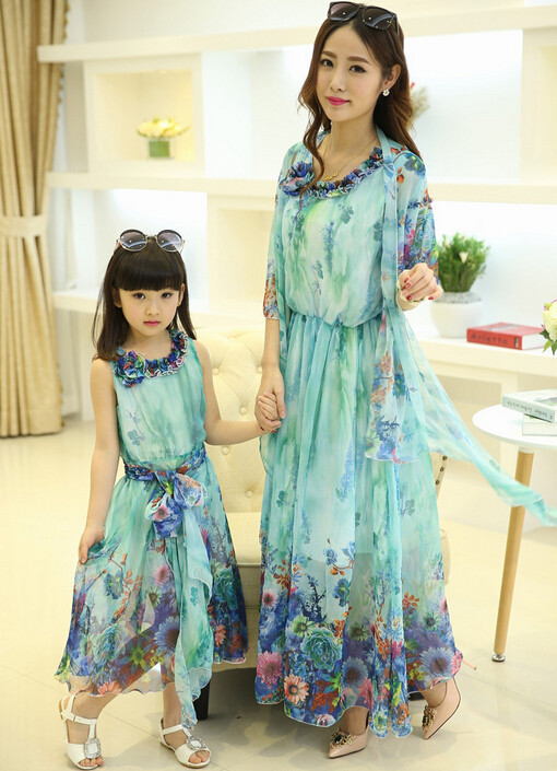 mom and daughter dresses