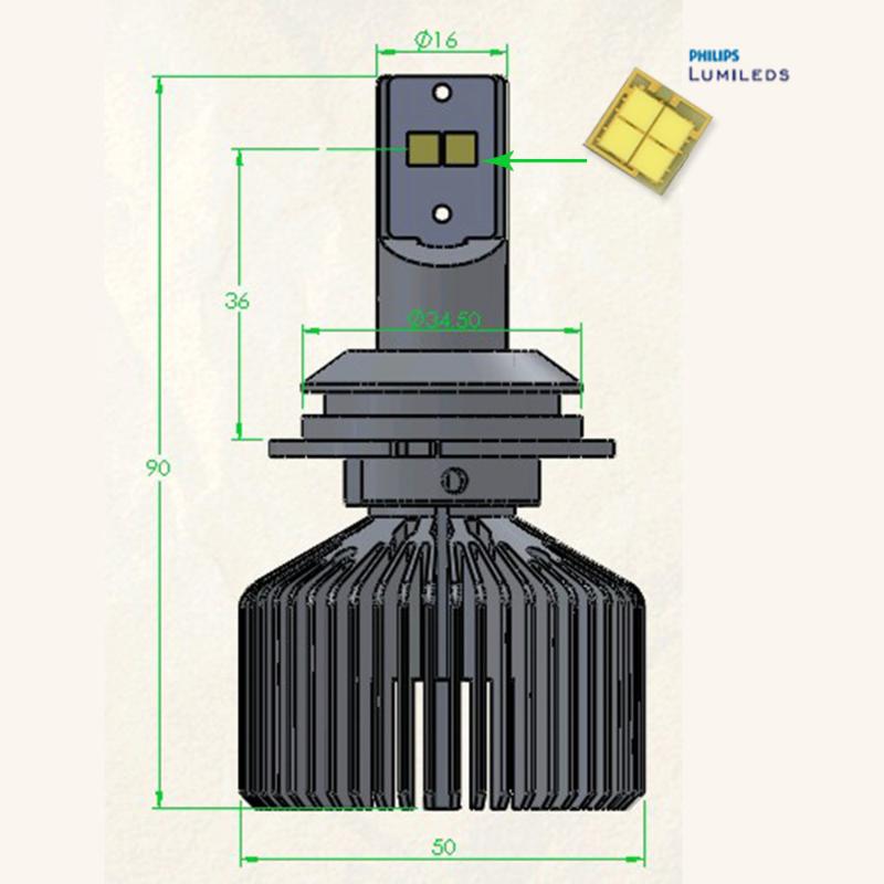 2PCS Atshark 90W 9000LM 9007 LED Headlight / Headlamp Conversion Kit 360 Degree Hi/Low Beam Pattern 