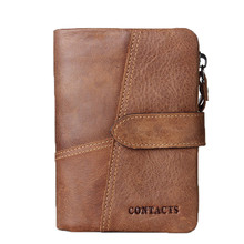 Hot Classical European and American Style Men Wallets Genuine Leather Wallet Fashion Zipper Brand Purse Card