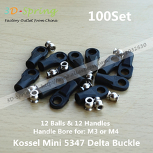 Kossel Delta Kossel Mini 5347 Delta Buckle For M3 M4 Ball Caps Parallel Arm Rod Carbon Rod Joints For 3D Printer Accessories