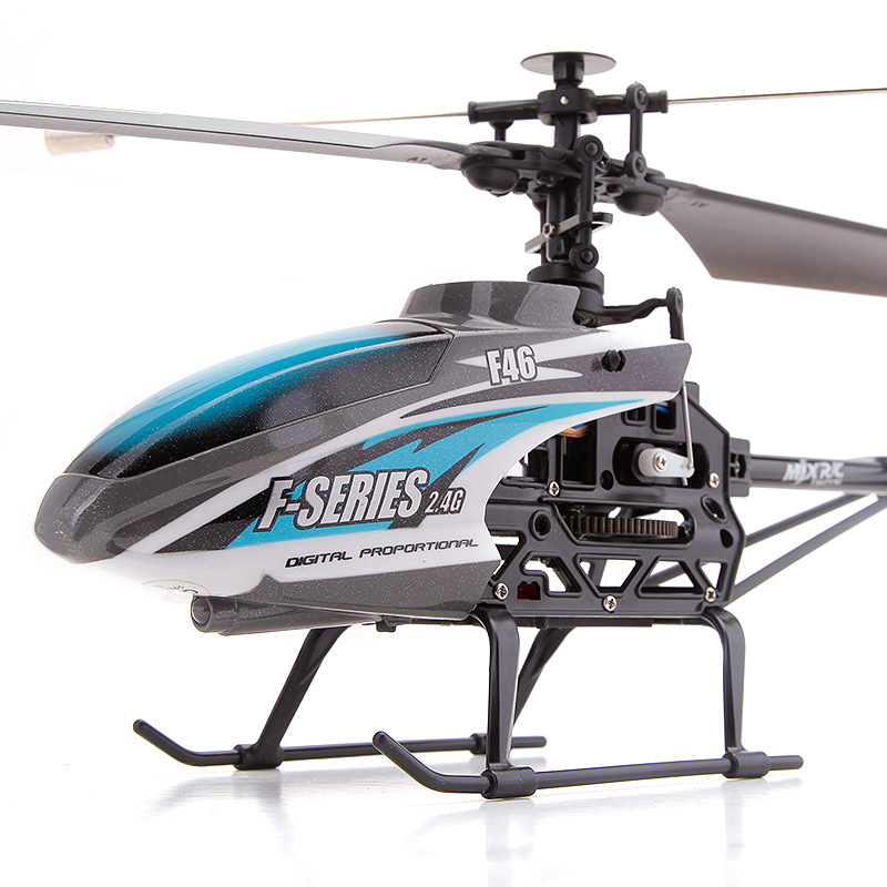 Mika Hin F46 super durable helicopter model airplane toy wholesale channel 4 charging remote control aircraft