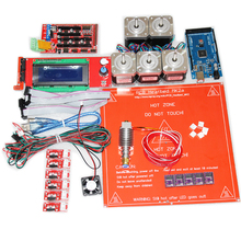 3D Printer Controller Kit – Heated bed MK2A + Nema17 stepper motor + A4988 +Ramps 1.4 + Mega2560 R3 +2004LCD+Hot end For RepRap