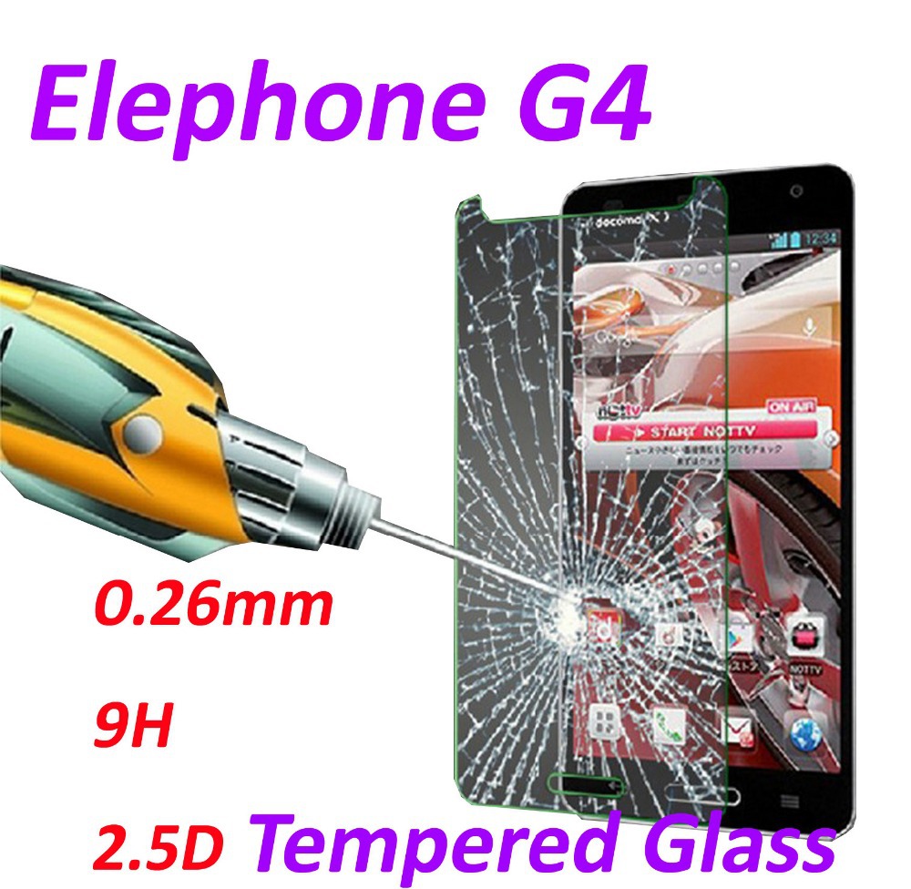 0 26mm 9H Tempered Glass screen protector phone cases 2 5D protective film For Elephone G4