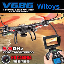 WLtoys V686 V686G FPV Headless Helicopter Mode RC Quadcopter 2MP HD Camera Drone 6 Axis RTF FPV 5.8GHz