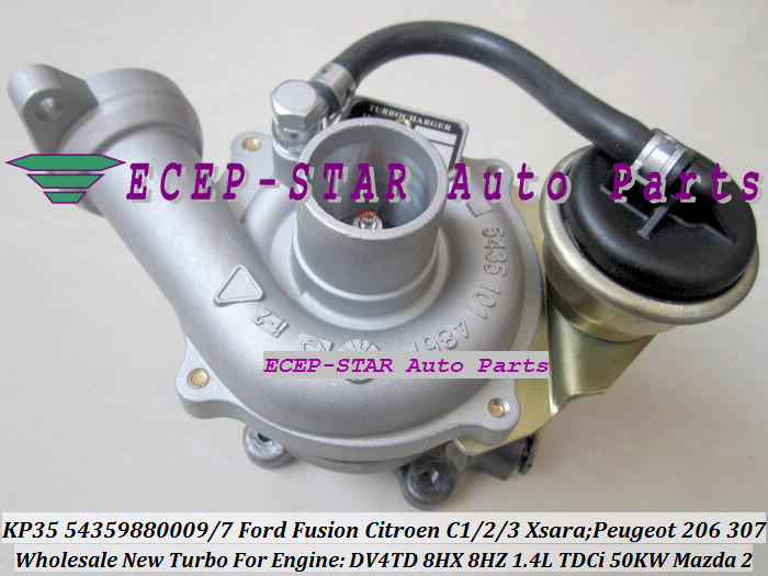 KP35 54359880009 54359880007 Turbocharger For Ford Fusion Citroen C1 C2 C3 Xsara Mazda 2 PEUGEOT 206 307 1.4L TDCi DV4TD 8HX 8HZ
