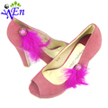 fashion handmade removable feather shoe clips charm decoration clips for wedding shoes clip N525