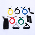 Free shipping 2016 NEW 11 Pcs Resistance Bands Set Tube Gym Exercise Set Yoga Fitness CS