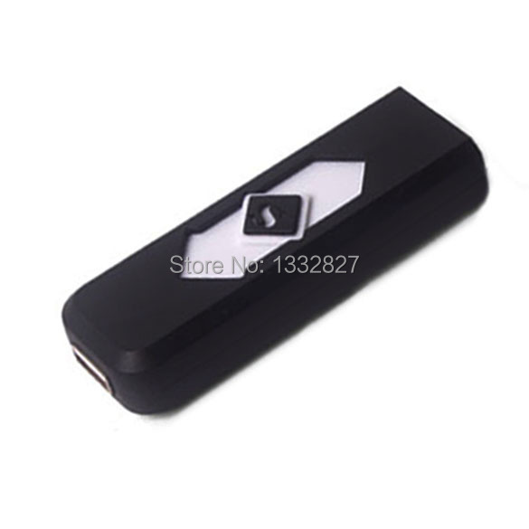 Free Shipping Portable USB Rechargeable Flameless Cigar Cigarette Electronic Lighter No Gas Black SGG 