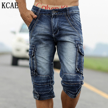 New 2016 Men Retro Denim Shorts, Men’s Casual Washed Cotton Short Jeans,Men Outdoor Wear Military Style