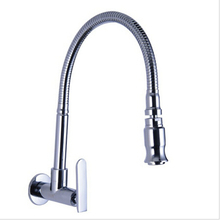 Copper wall mounted spring flexible Single Cold unique design kitchen sink faucet or basin faucet sink tap