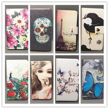 16 species pattern Ultra thin butterfly Flower Flag vintage Flip Cover for Explay Rio Cellphone Case ,Free shipping