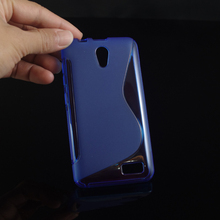 Soft S Line Wave Anti skid TPU Gel Case Skin for Lenovo RocStar A319 Smartphone Protective