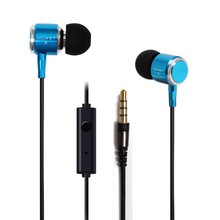 Apple Samsung millet metal sports headphones ear phone headset wire bass factory direct