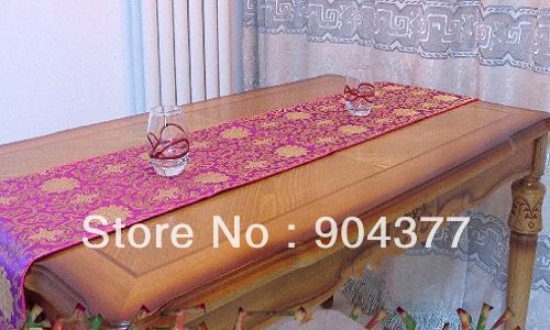 Purple  Runner Length.jpg Coffee length Bed of Tablecloth Table Runner runner table Runner