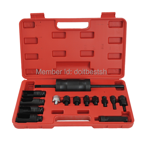 14Pc Diesel Injector Puller Blind Hole Pilot Bearing Puller Internal & Extractor Remove Slide Hammer Blind Bearing Removal Tool