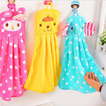 Sweet Baby Bath Towel Cartoon Soft Cloth Newborn Washcloth Babies Kid Children Towel Hanging Wipe Washcloth