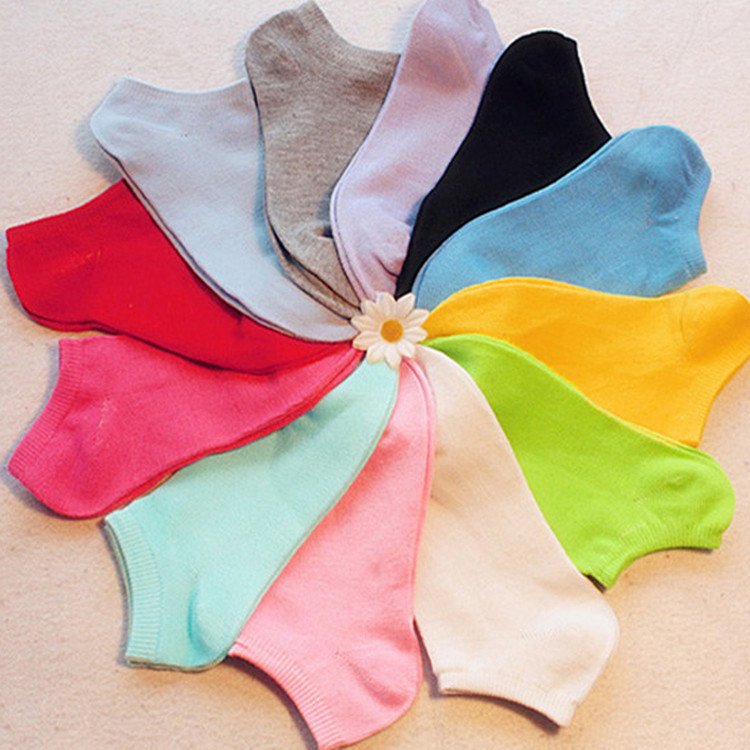 Candy-Color-Women-Short-Ankle-Boat-Low-Cut-Dress-Sport-Socks-Crew-Casual-Cotton-Blend-Drop