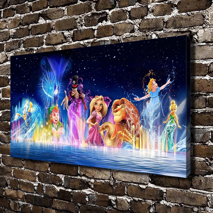 C0034 Peter pan long hair princess cartoon film,HD Canvas Print Home decoration Living Room bedroom Wall pictures Art painting