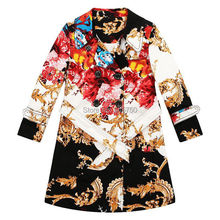 2015 Brand New Girls Jackets Coats Totem Pattern Children Jackets Kids Winter Coat Girls Outerwear Windbreaker