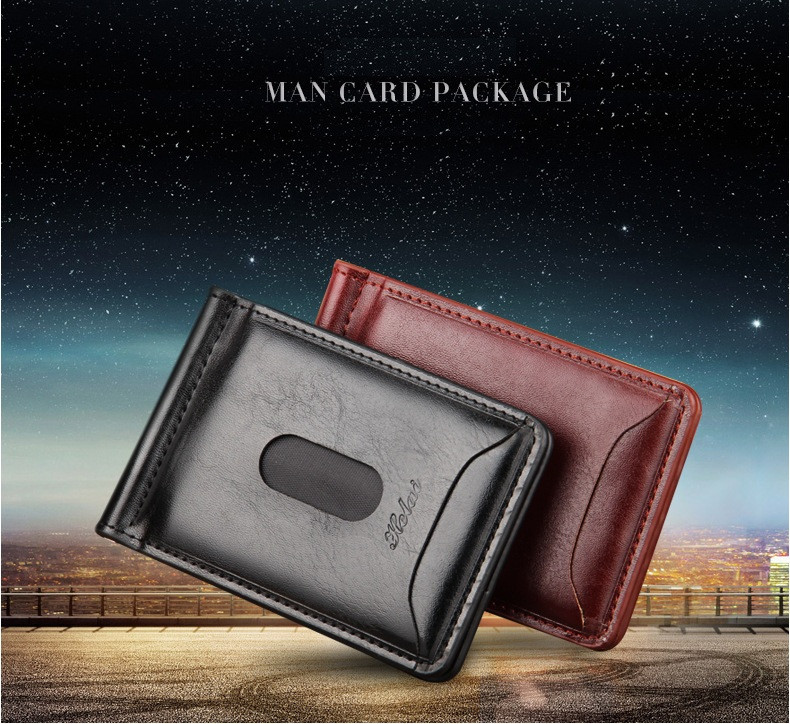 2015 New Arrival Wallet Leather Men, Men\'s Coin Bag Clip, Fashion Dollar Solid Thin Wallet Card Holder Purse Travel Case Men Purse (1)