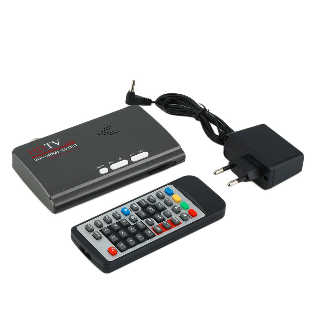2016 Digital Terrestrial HDMI 1080P DVB-T/T2 TV Box VGA AV CVBS Tuner Receiver EU Plug