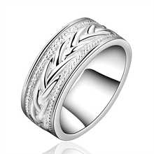 Free Shipping Wholesale 925 Silver Ring Fashion Sterling Silver Jewelry Wheat Veins Ring Top Quality SMTR650