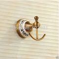 Free Shipping Wholesale And Retail Solid Brass Antique Brass Wall Door Robe Hat Hook Bathroom Wall