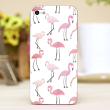 Flamingos Design Customized transparent case cover cell mobile phone cases for Apple iphone 6 6plus hard shell