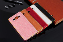 2015 Aluminum+ Crocodile Leather 5 colors Case For Samsung Galaxy A5 A5000 Cell Phone Hard Case Cover Mobile Phone Accessories