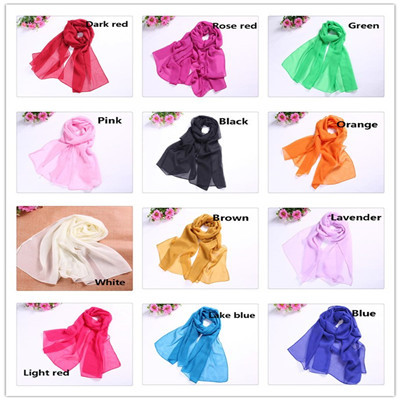 HR53 women scarf fashion pashmina new design long shawl cape silk chiffon tippet muffler echarpes Scarves