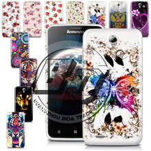 2015 Hot New Skin Print Tiger Wolf Floral Butterfly Soft Back Cover For Lenovo A859 Smartphone Case Silicone TPU Protections