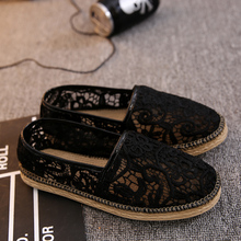 2016 Factory Price Espadrilles Women Flat Lace Shoes Slip On Flats Loafers Summer Casual Straw soles Lazy Shoes