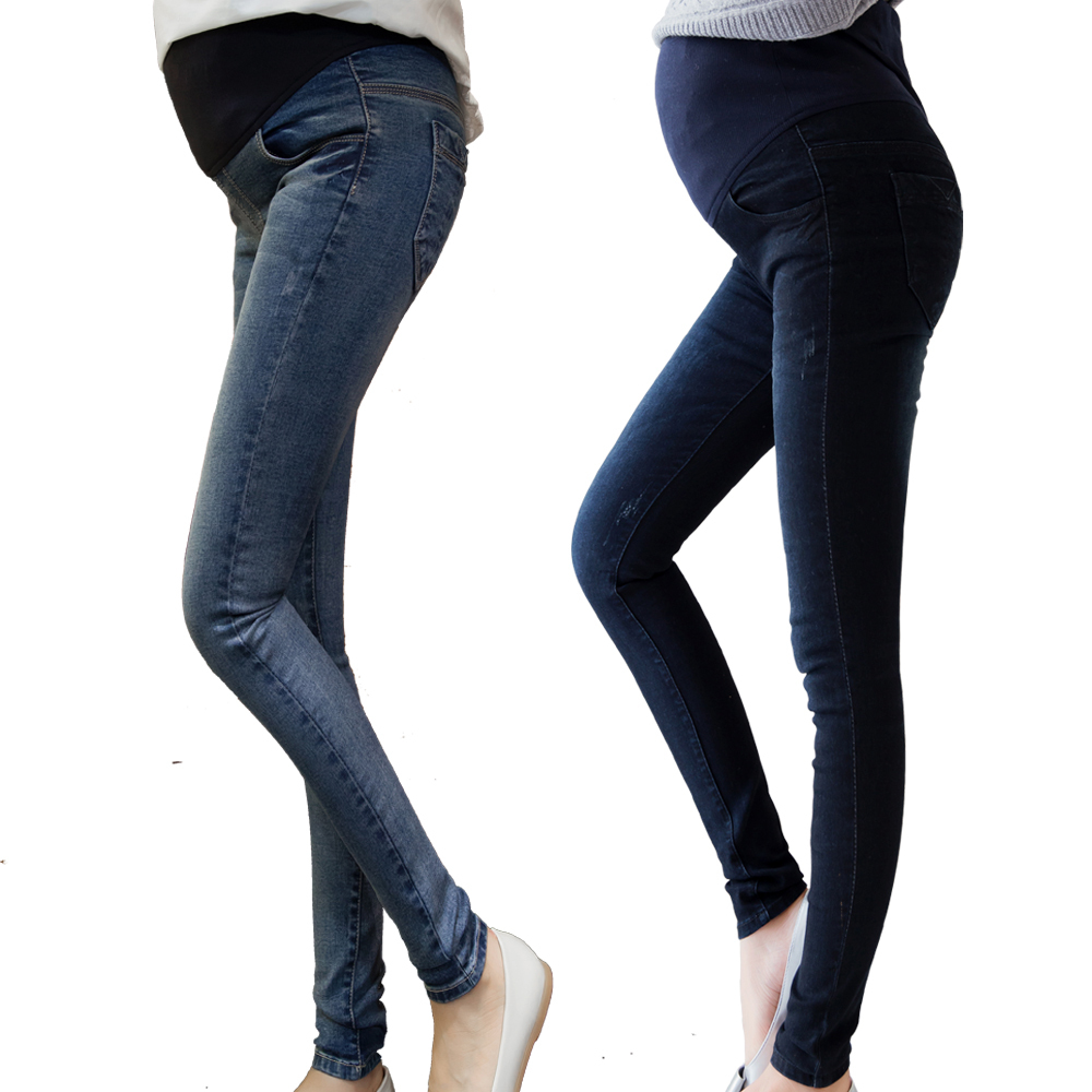 2016 Spring Maternity Jeans High Quality Elastic Waist Trousers Pregnant Women Denim Pregnant
