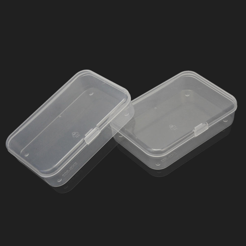 small clear plastic tubs