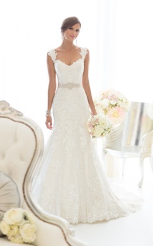 Vestido де Noiva 2015 кружева свадебное платье с поясами элегантный русалка свадебные платья 2015 свадебные платья Vestido де Casamento