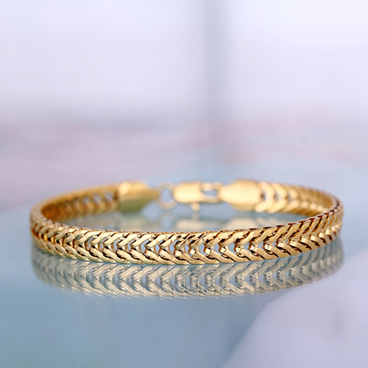 Free shipping gold bracelet Fashion jewelry men classic bracelets Nickel free anti allergic high quality E