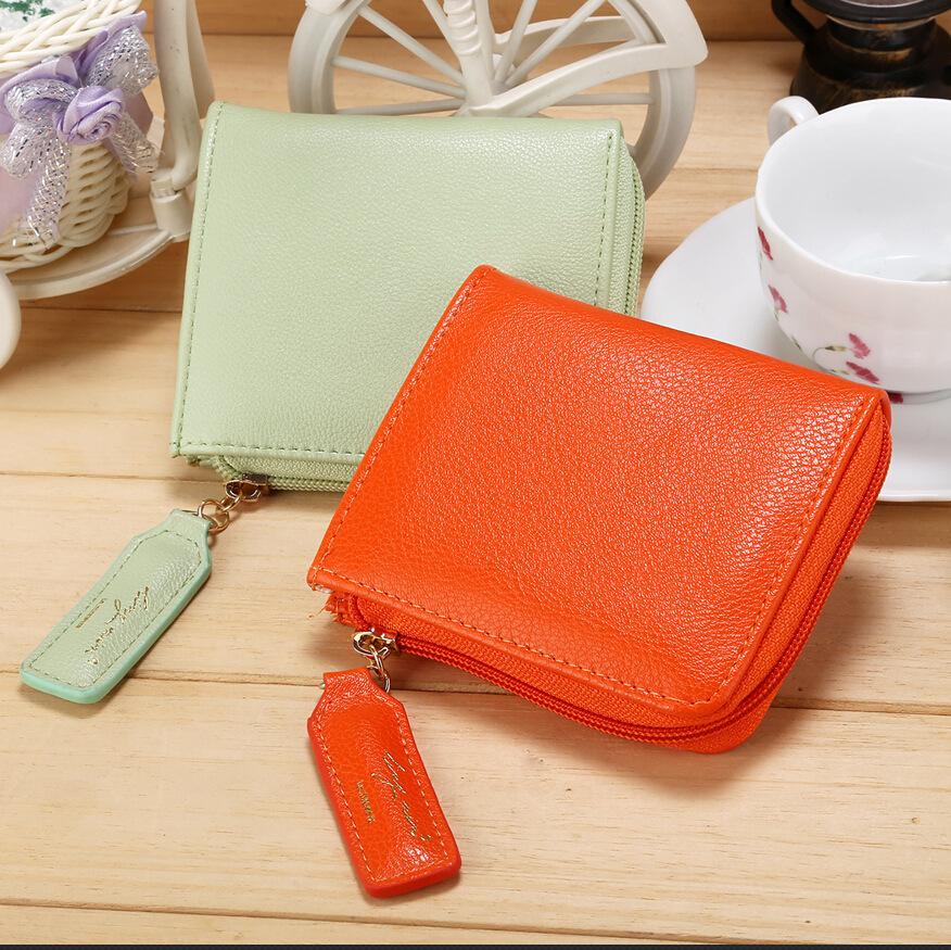 Korean version of the new PU zip wallet ladies purse wallet card package