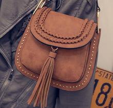 2016 Designer handbags high quality women Saddle bag tassel women leather handbags