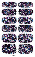 2014 New Arrival 3d Acrylic Uv Gel Nail Art Foil Stickers Colored Shiny Glitter Manicure Full Cover Sticker Adhesive Decals Y005