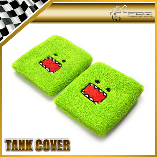 New Car Accessories 2pcs/pair For Sky Green Domo Reservoir Tank Cover Radiator Cover UNIVERSAL JDM Wrist Waist Band Finesse