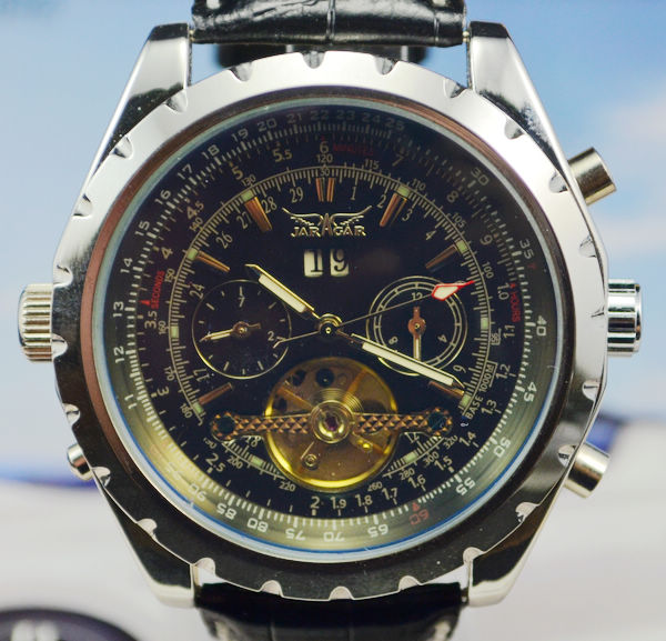 Jargar tourbillon large dial fully automatic mechanical watch male mens watch j258